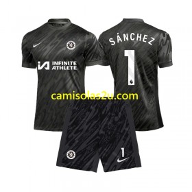 Camisolas de futebol Chelsea Robert Sanchez 1 Guarda Redes Criança Equipamento Alternativa 2024/25 Manga Curta